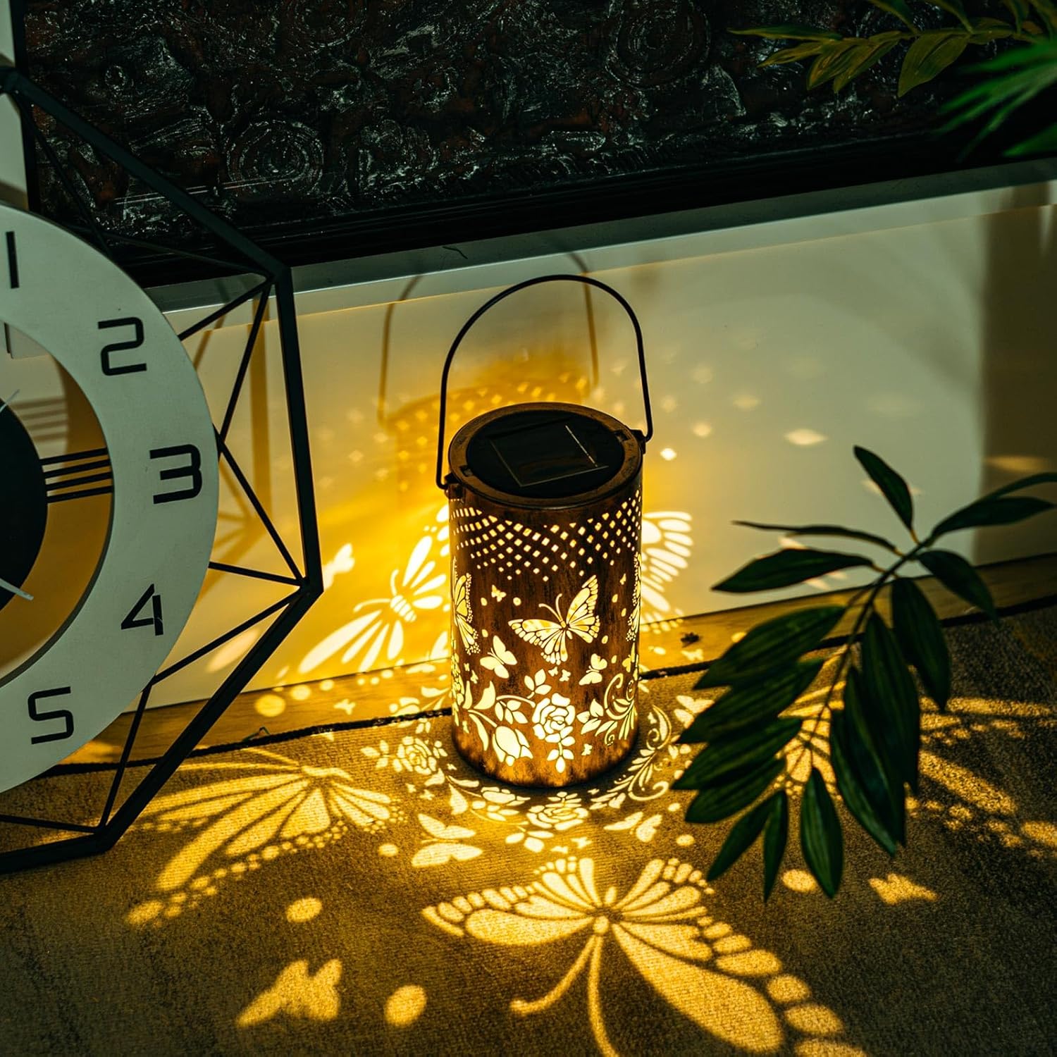 Solar Pattern Lantern for Patio Lighting