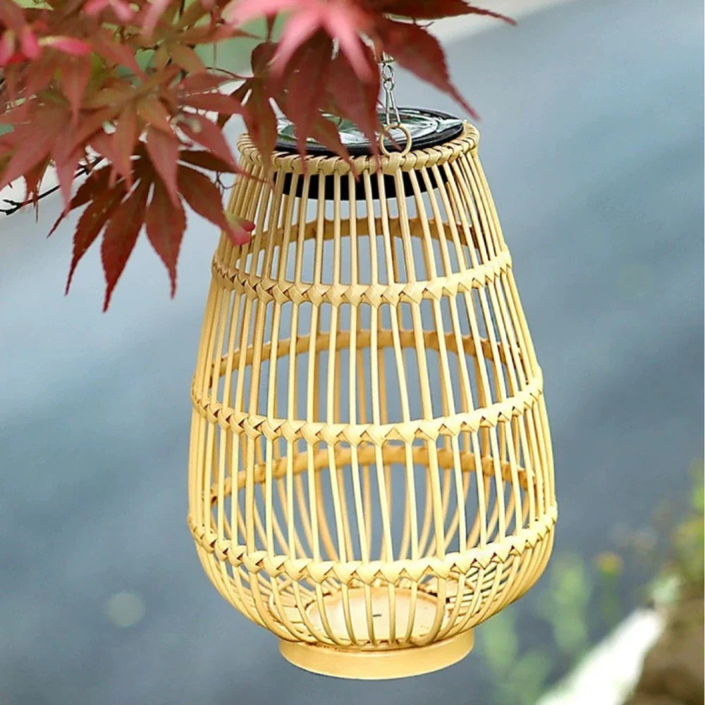 Woven Solar Lantern for Patio and Garden