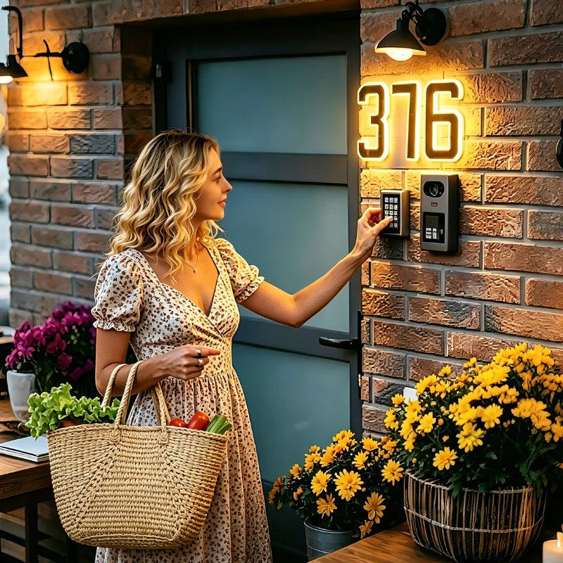 Solar House Number Light for Outdoor Walls
