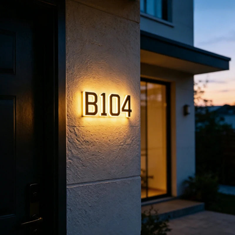 Solar House Number Light for Outdoor Walls