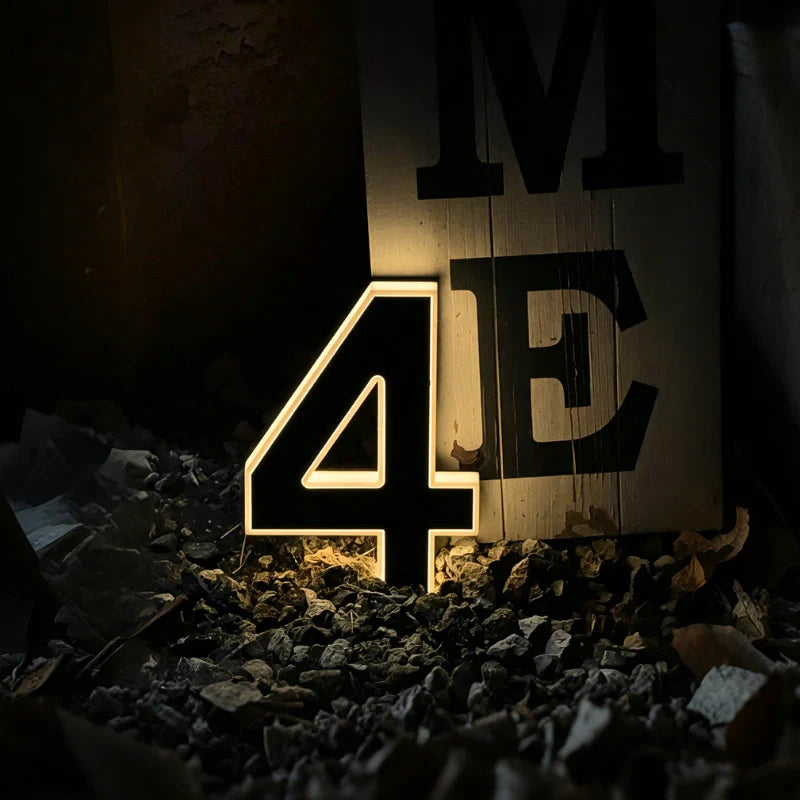 Solar House Number Light for Outdoor Walls