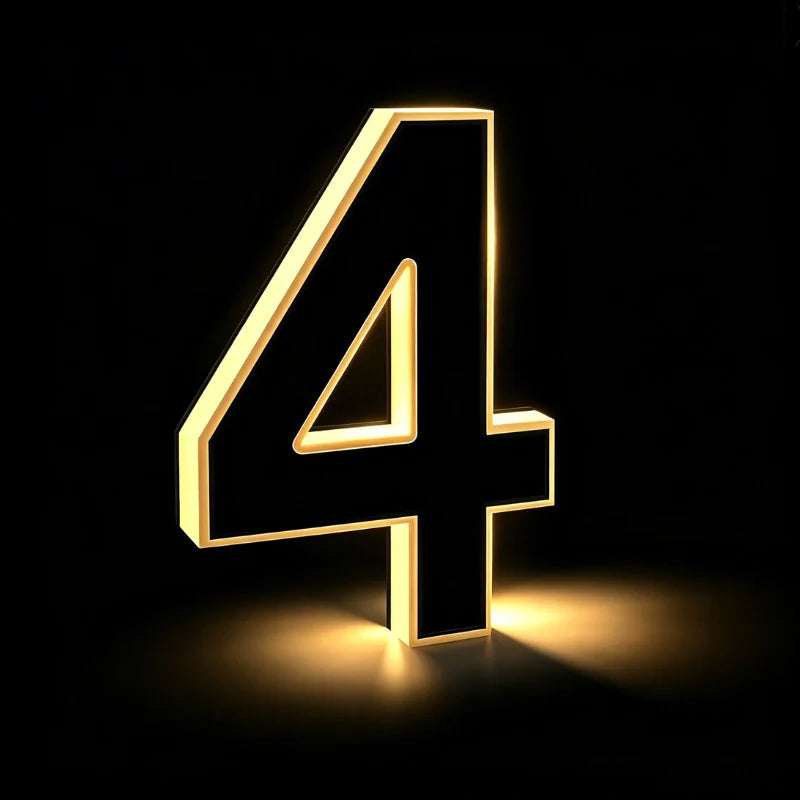 Solar House Number Light for Outdoor Walls