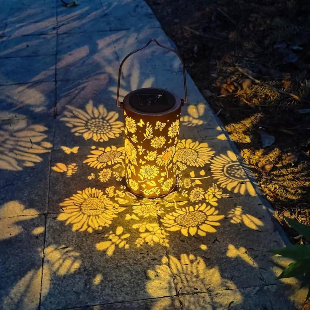 Solar Pattern Lantern for Patio Lighting