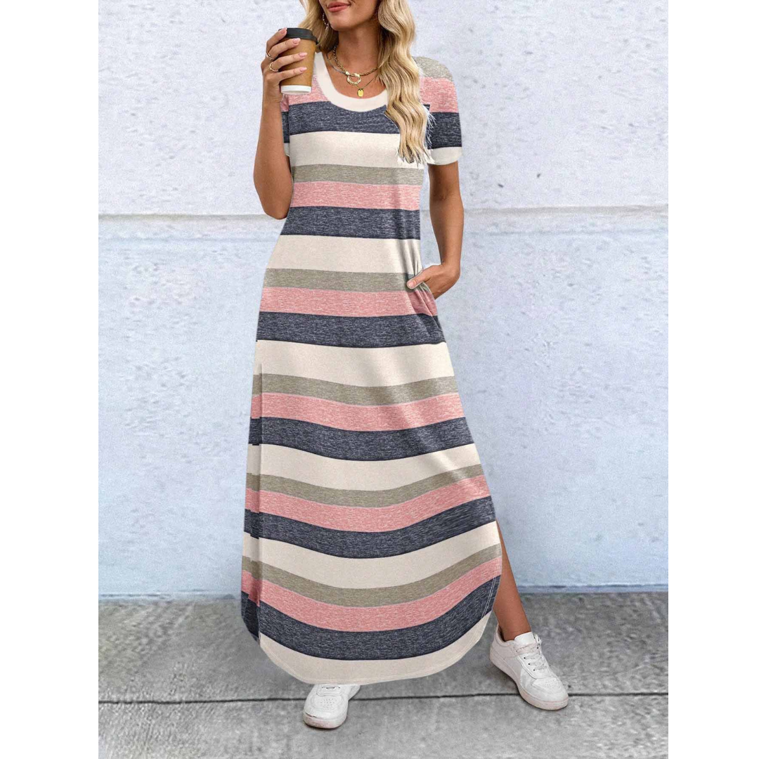 MAGESSA™ – Everyday Relaxed Fit Round Neck Maxi Dress