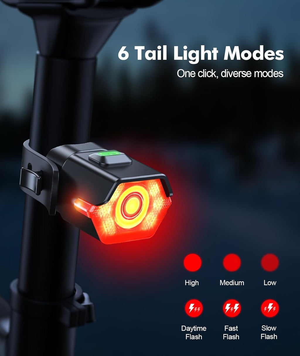 Rechargeable Bike Light Set With Side Lighting