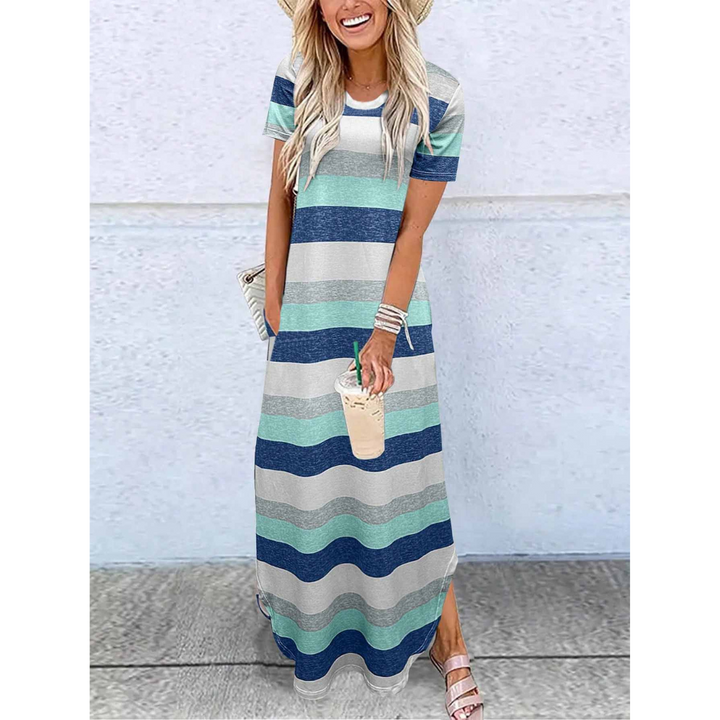 MAGESSA™ – Everyday Relaxed Fit Round Neck Maxi Dress