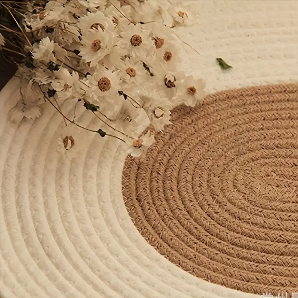 Boho Braided Oval Door Rug