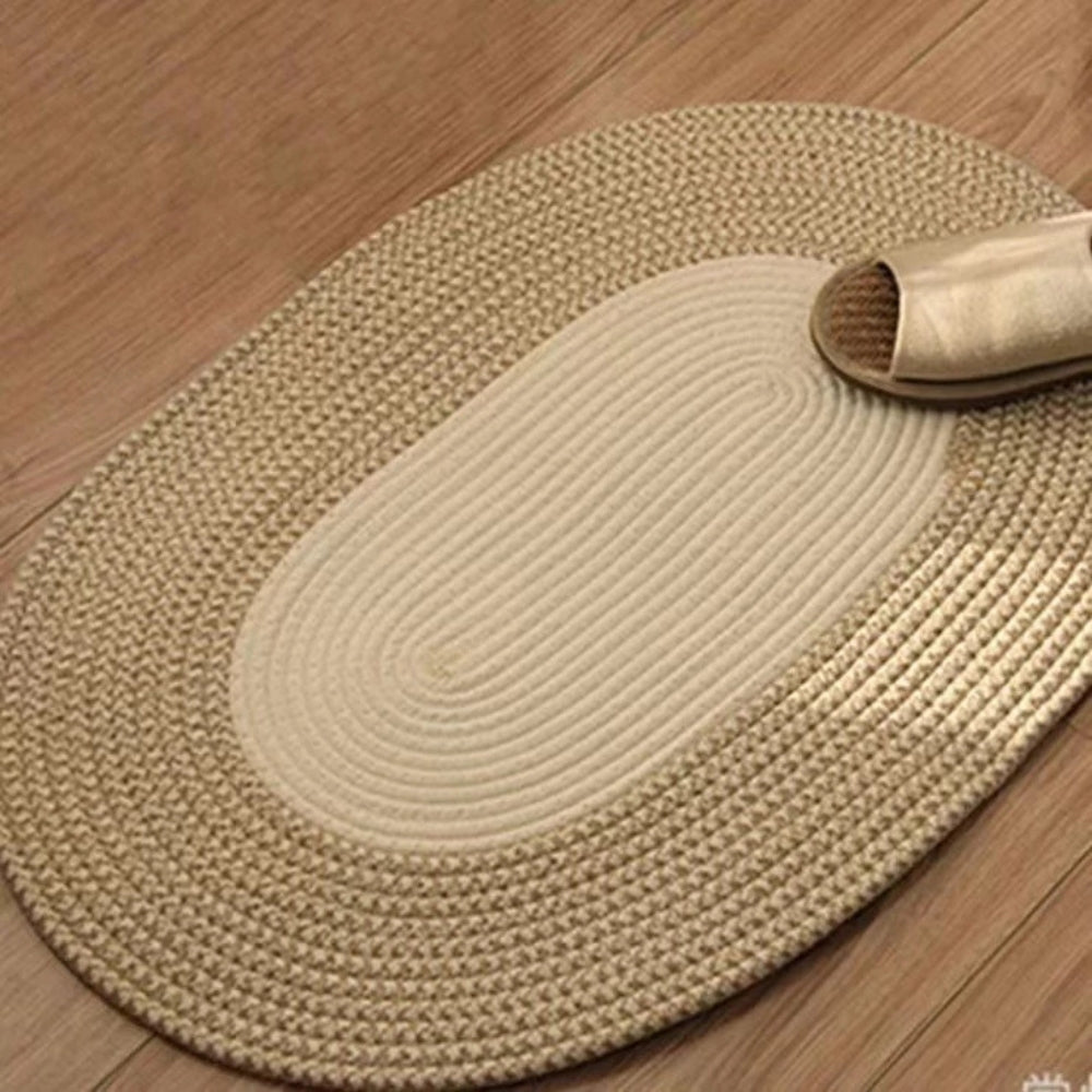Boho Braided Oval Door Rug