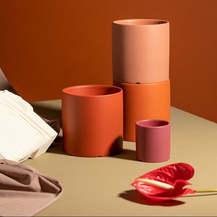 Ceramic Plant Pot With Saucer