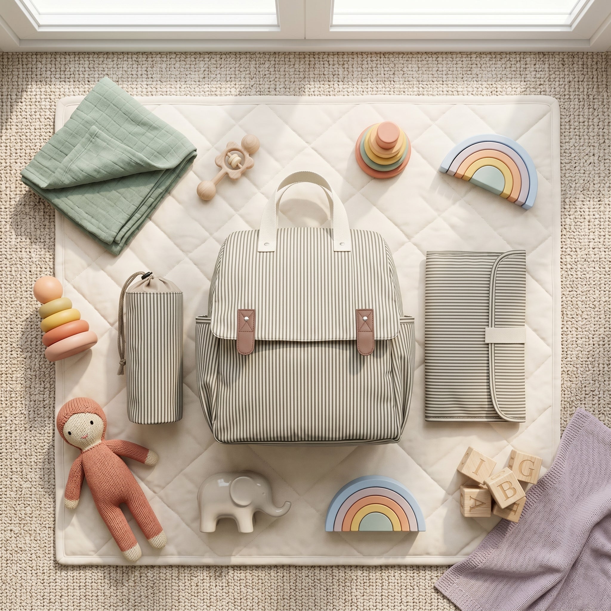 Convertible Diaper Backpack With Changing Mat