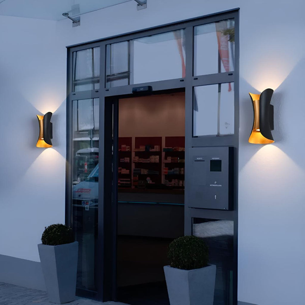 Curved Outdoor Wall Light