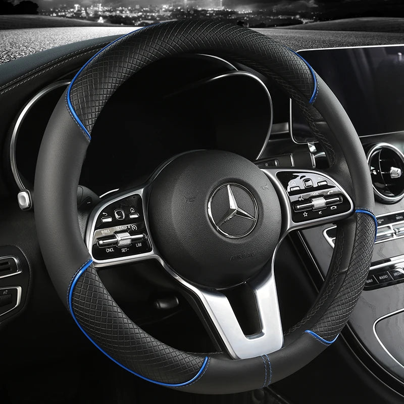 Faux Leather Steering Wheel Cover
