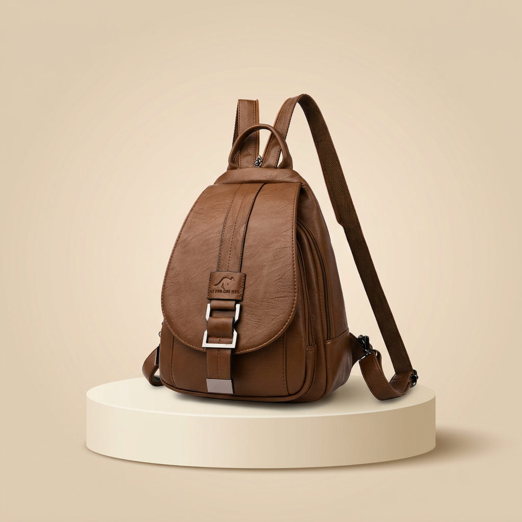 Dindin | Women's Premium Water-Resistant Leather Backpack