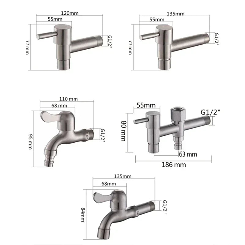 Stainless Steel Outdoor Garden Tap