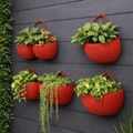 Wall Mounted Rattan Style Plant Pot