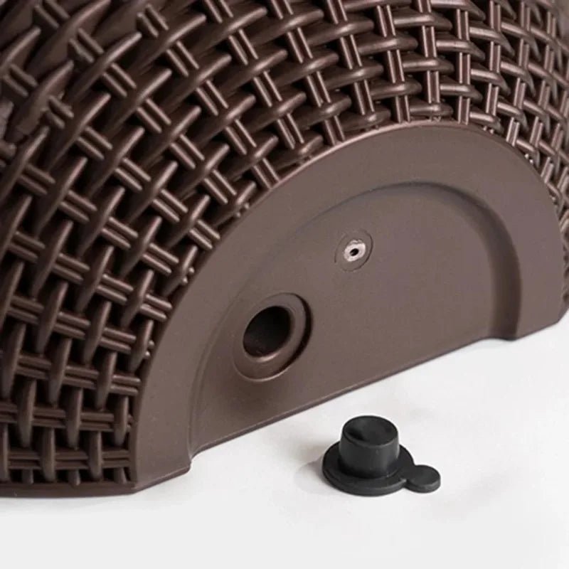 Wall Mounted Rattan Style Plant Pot