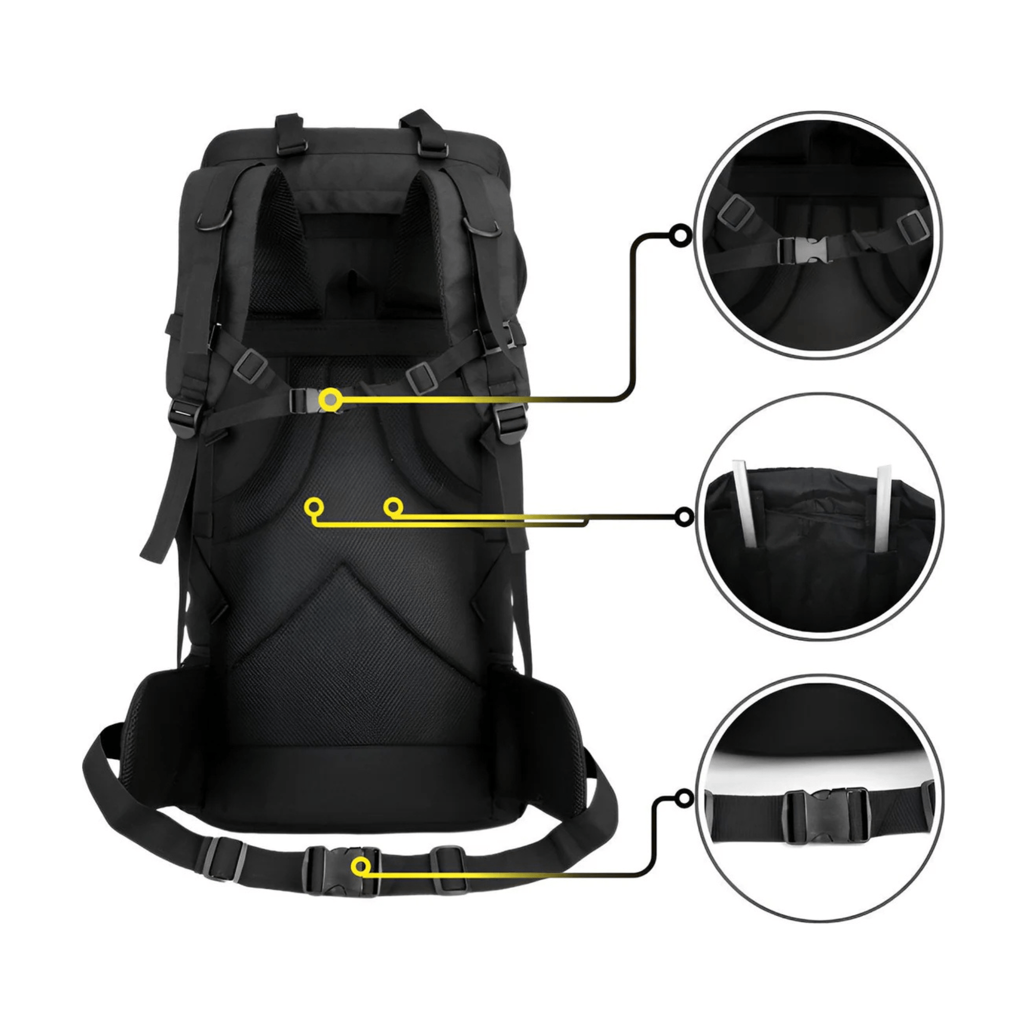 Jed | Hiking Backpack 2in1 for Travel and Camping