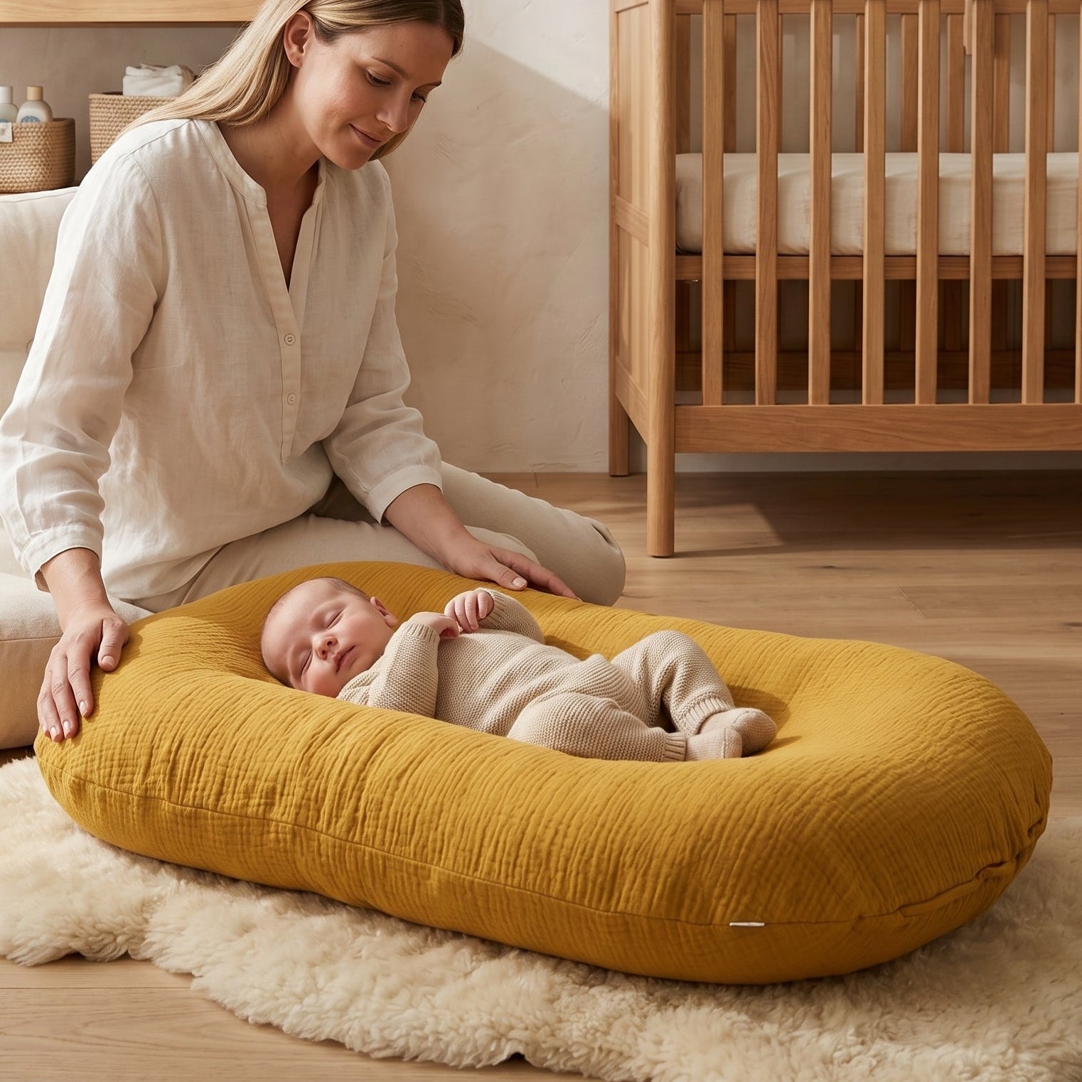 Pastel Baby Lounger Nest