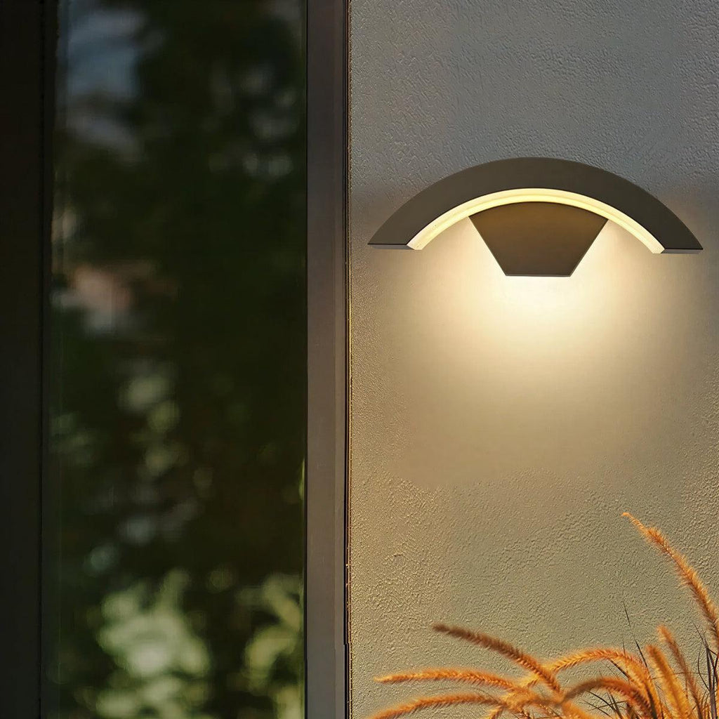 Curved Outdoor Wall Light For Patio