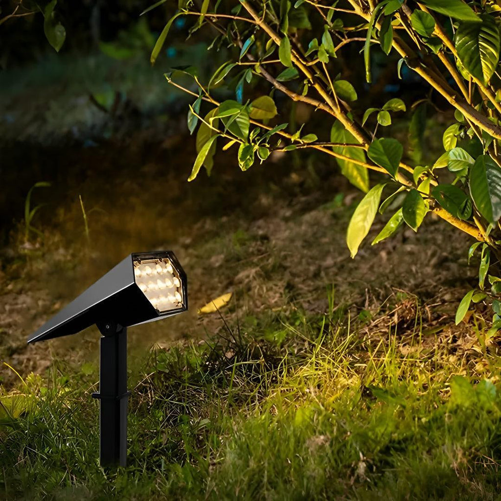 Solar Landscape Light With Adjustable LED Spotlights