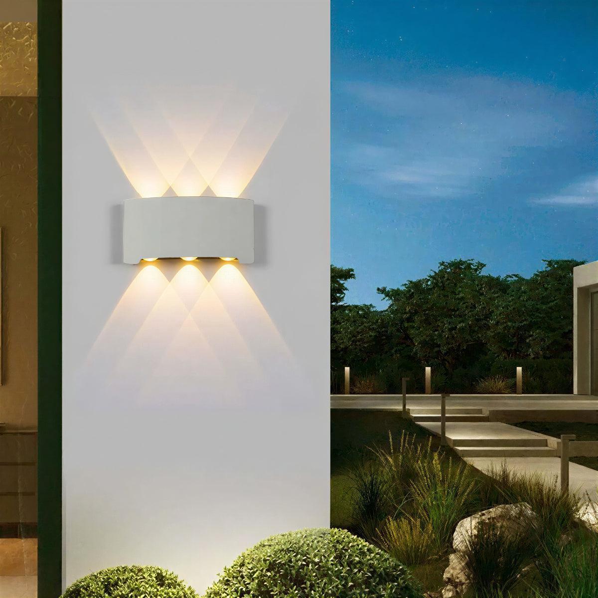 Curved Outdoor Wall Sconce Light
