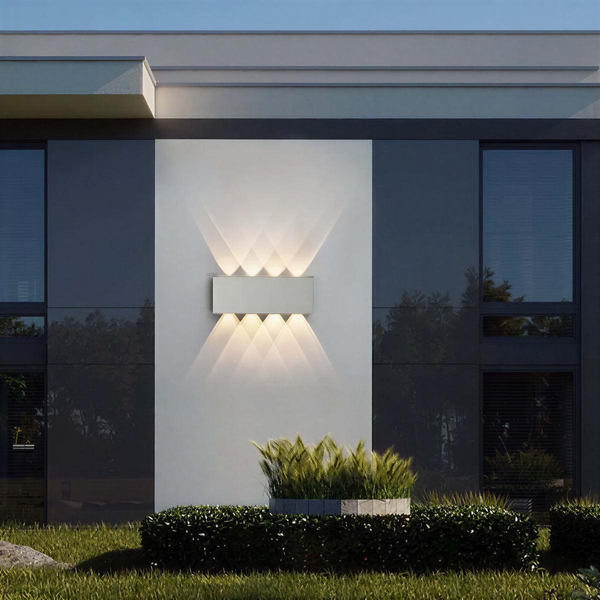 Curved Outdoor Wall Sconce Light