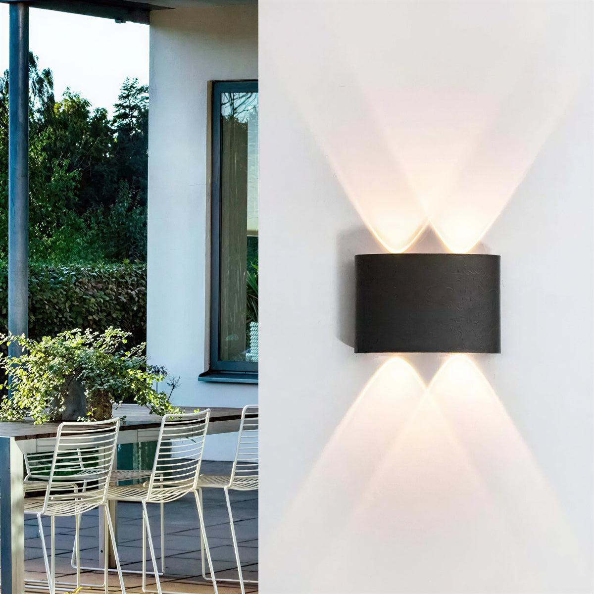 Curved Outdoor Wall Sconce Light