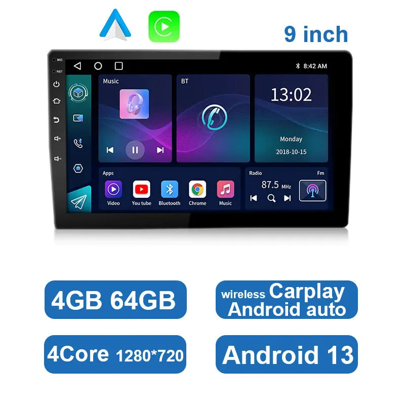 Universal Android Car Stereo With Touchscreen GPS