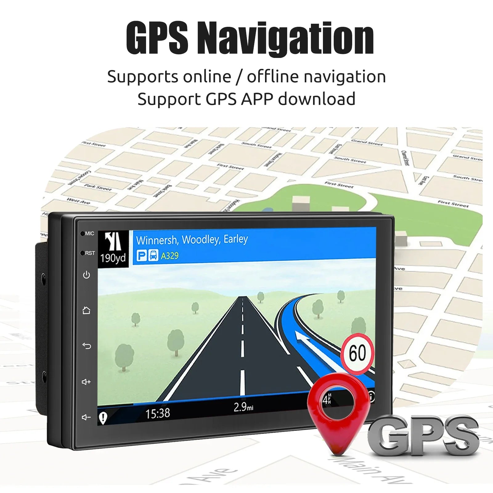 Universal Android Car Stereo With Touchscreen GPS