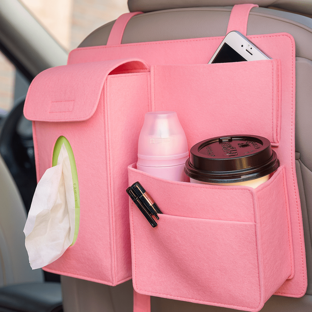 Car Seat Organizer With 4 Storage Pockets