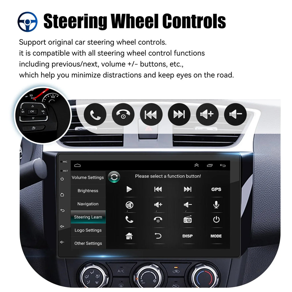 Universal Android Car Stereo With Touchscreen GPS