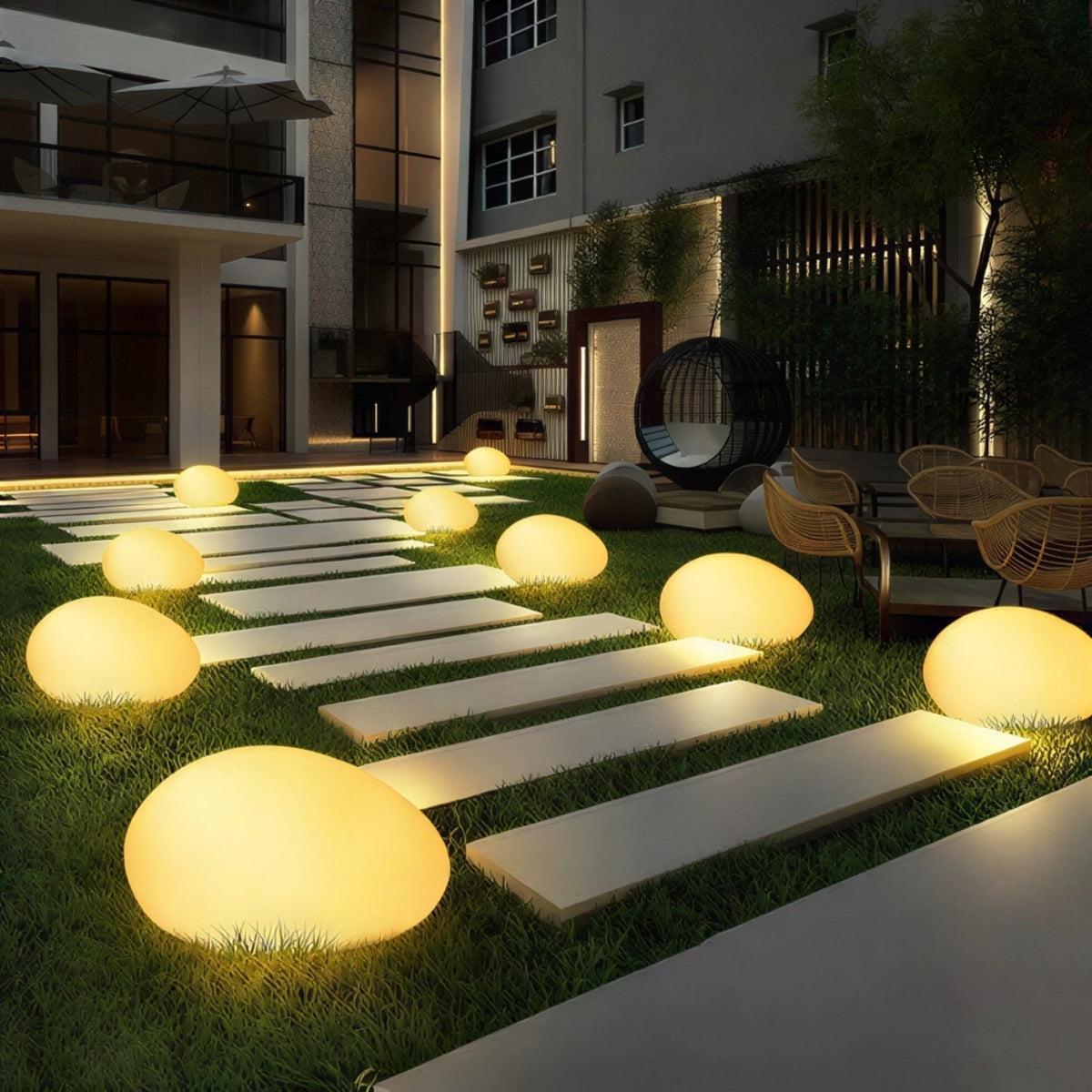 Solar Stone Rock Garden Light