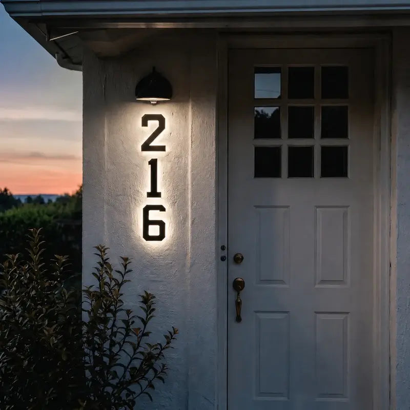 Solar House Number Light for Outdoor Walls