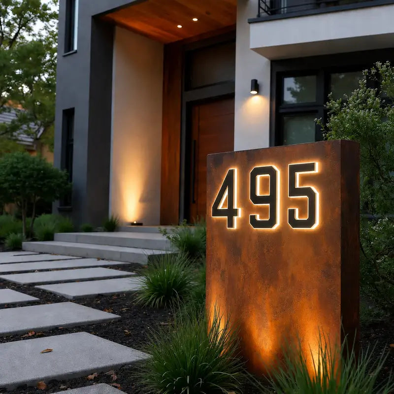 Solar House Number Light for Outdoor Walls