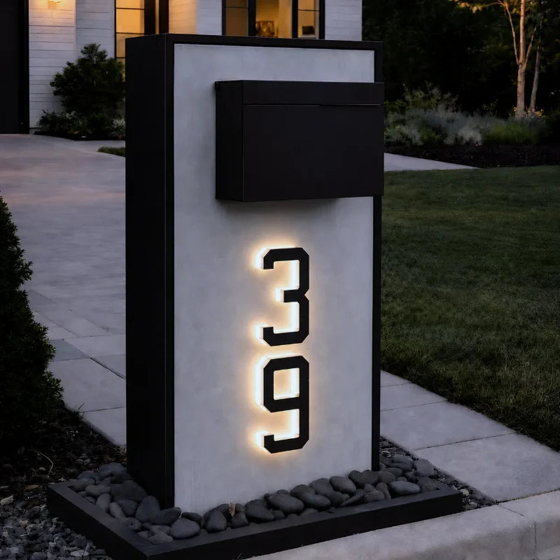Solar House Number Light for Outdoor Walls