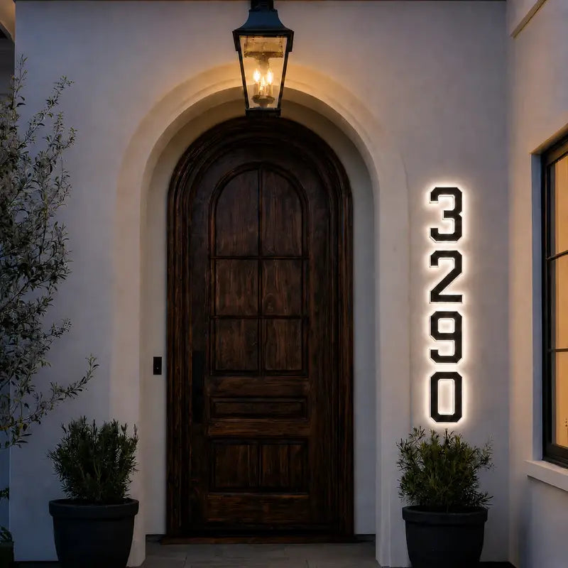 Solar House Number Light for Outdoor Walls