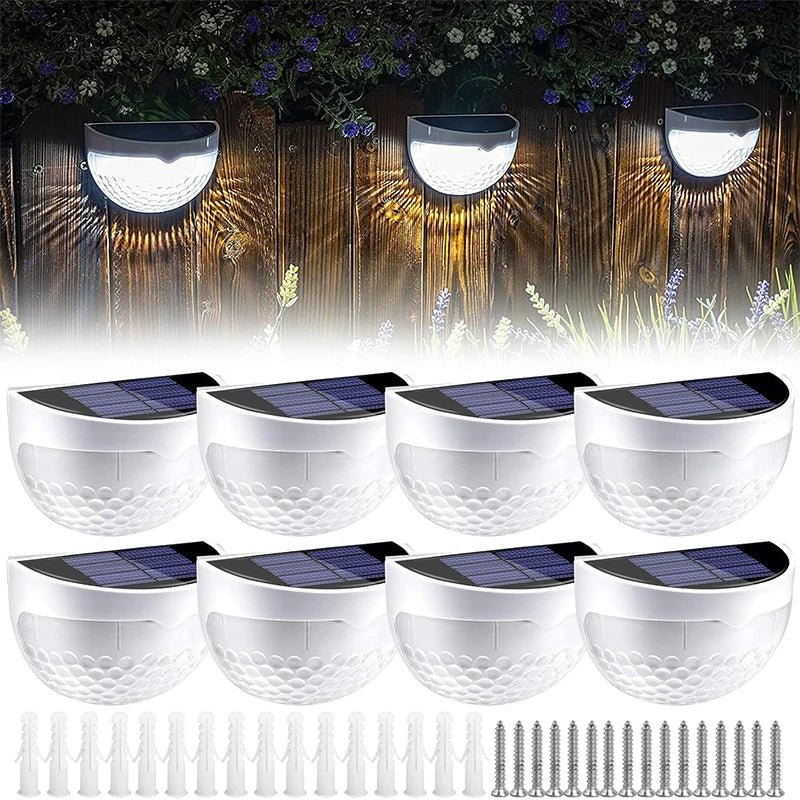 Solar LED Fence Lights for Garden and Terrace