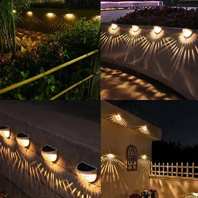 Solar LED Fence Lights for Garden and Terrace