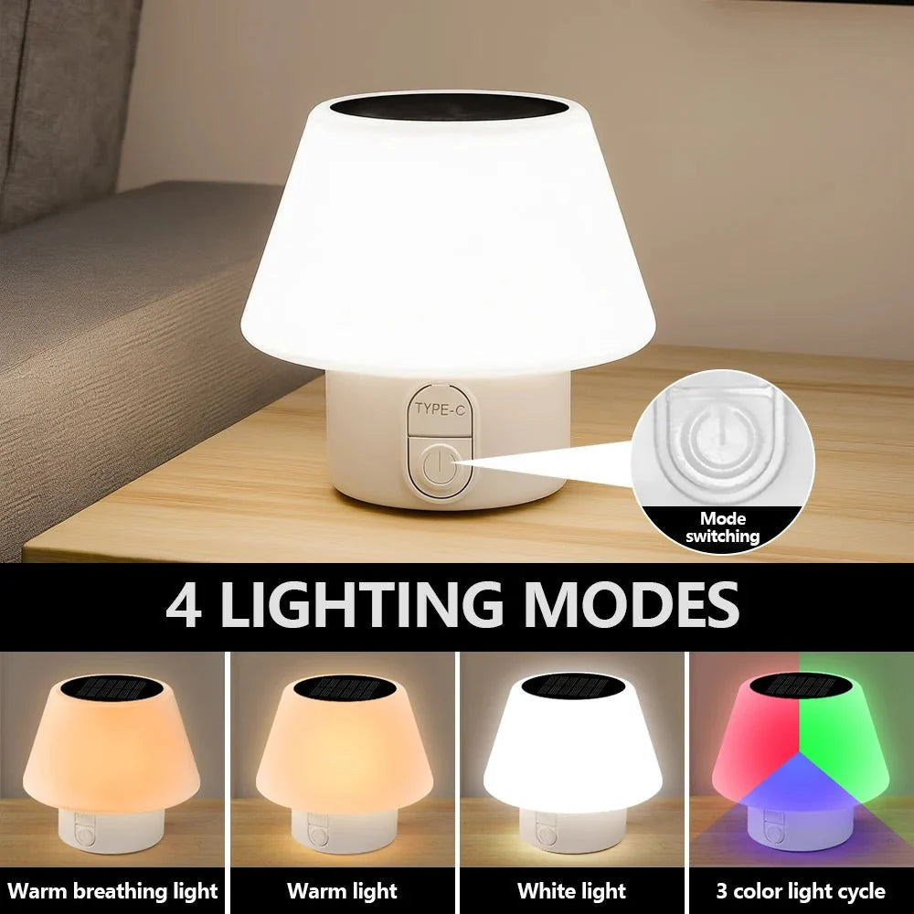 Portable Solar Table Lamp for Patio and Camping