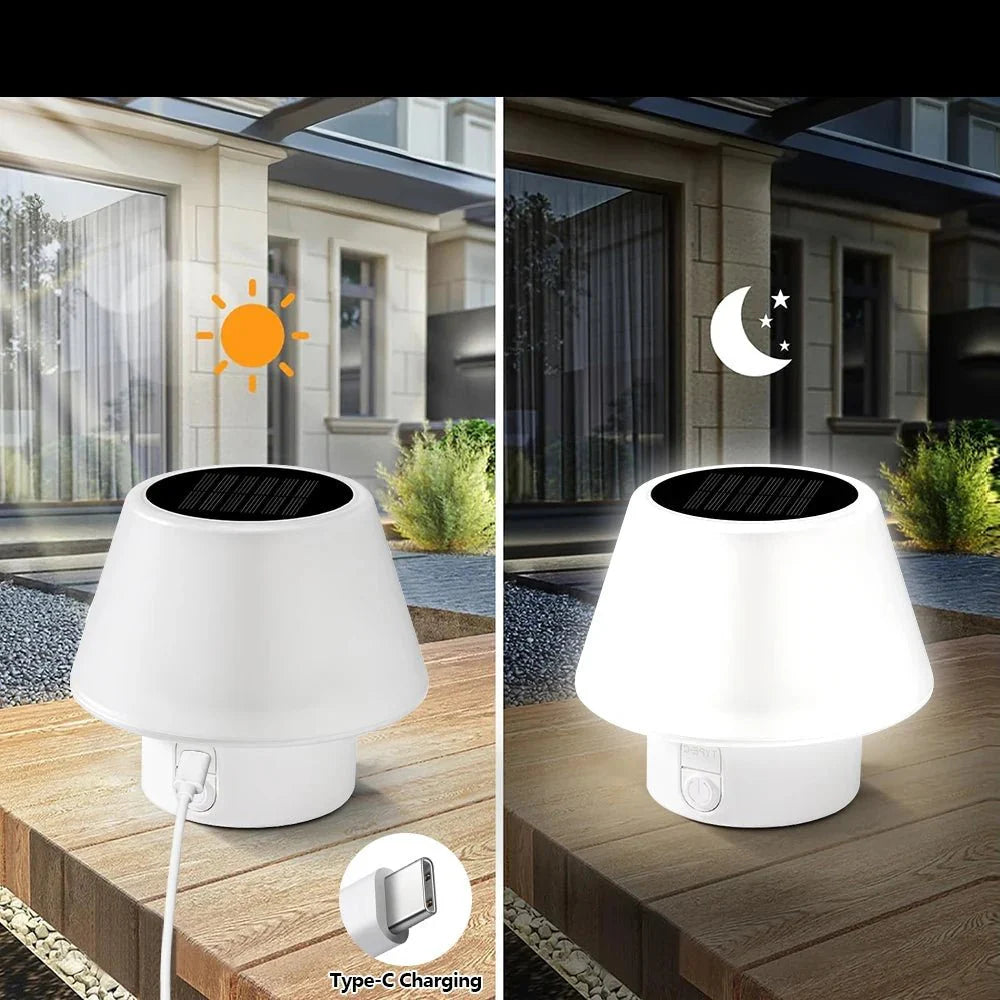 Portable Solar Table Lamp for Patio and Camping