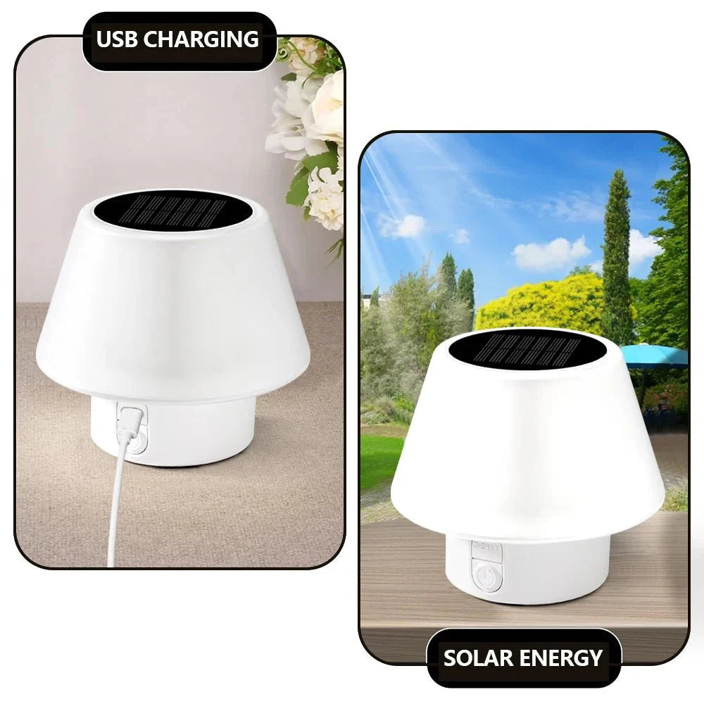 Portable Solar Table Lamp for Patio and Camping