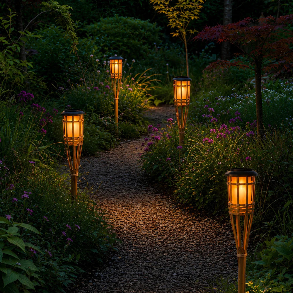 Solar Garden Torch Lights for Pathways
