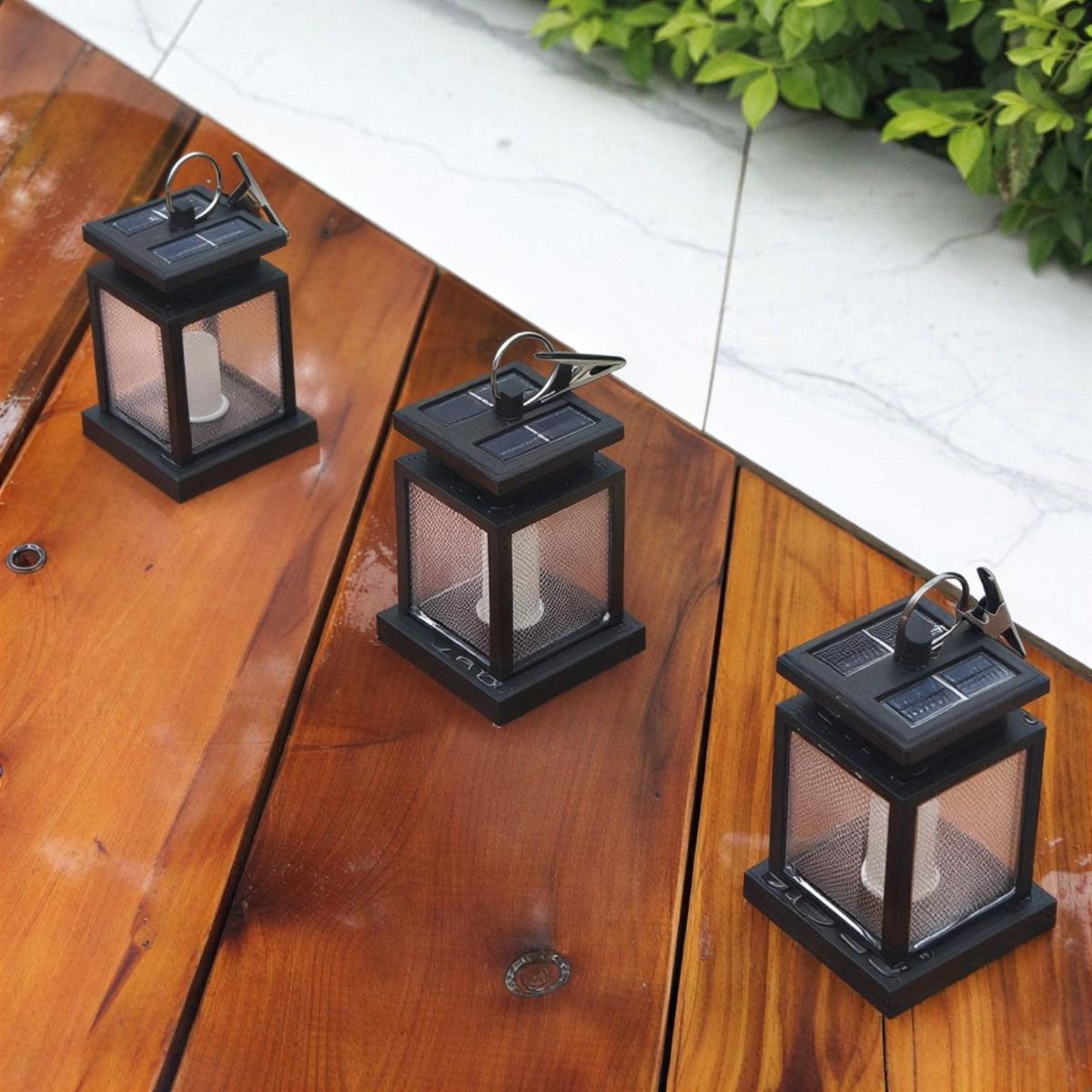Solar Outdoor Hanging Tabletop Lantern