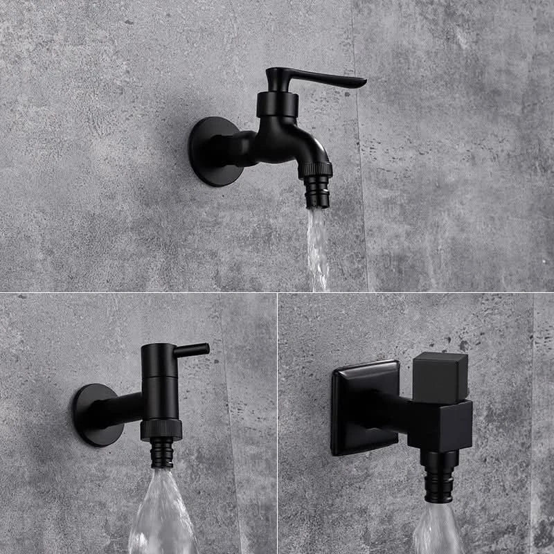 Black Wall Mounted Outdoor Tap