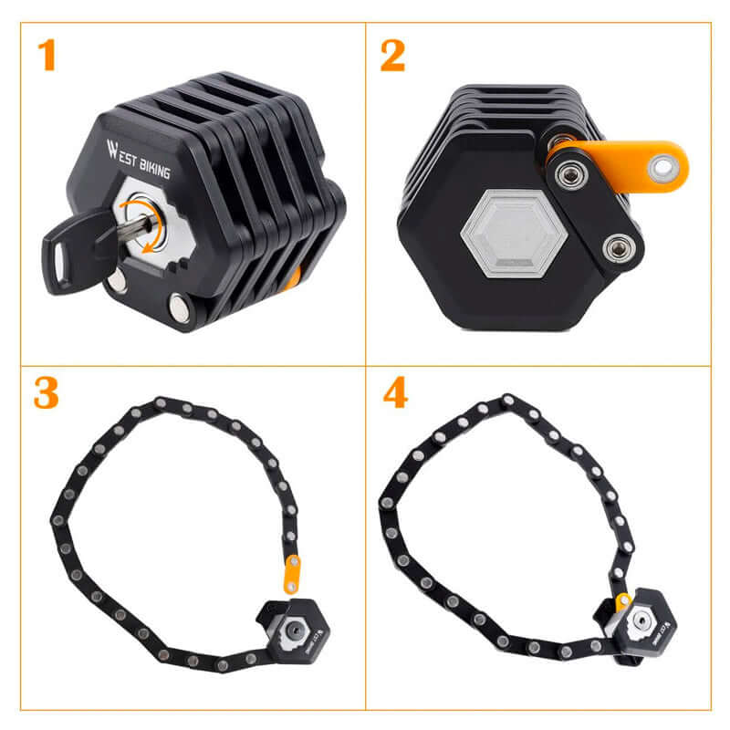 Bike Lock With Key For Bicycle Storage