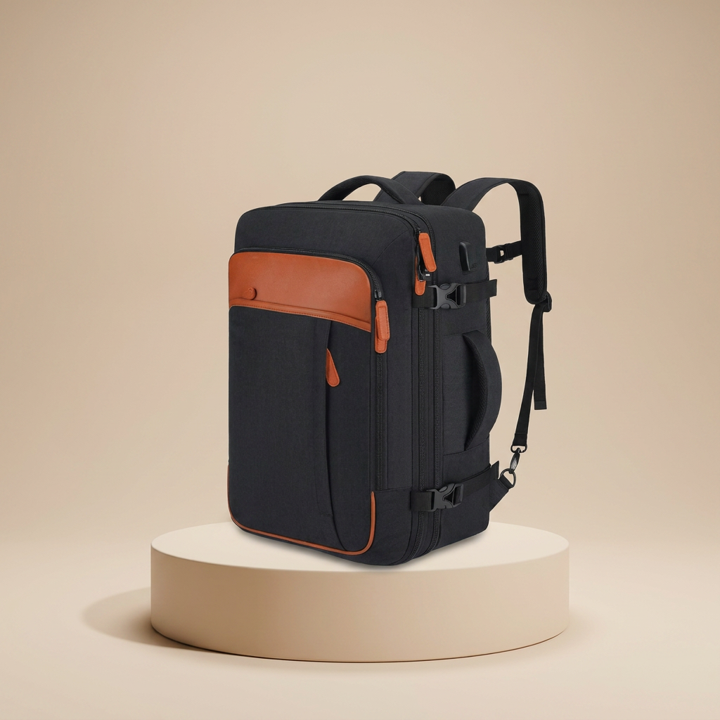 Carry-On Backpack with Shoe Compartment, USB Charging Port & Laptop Sleeve