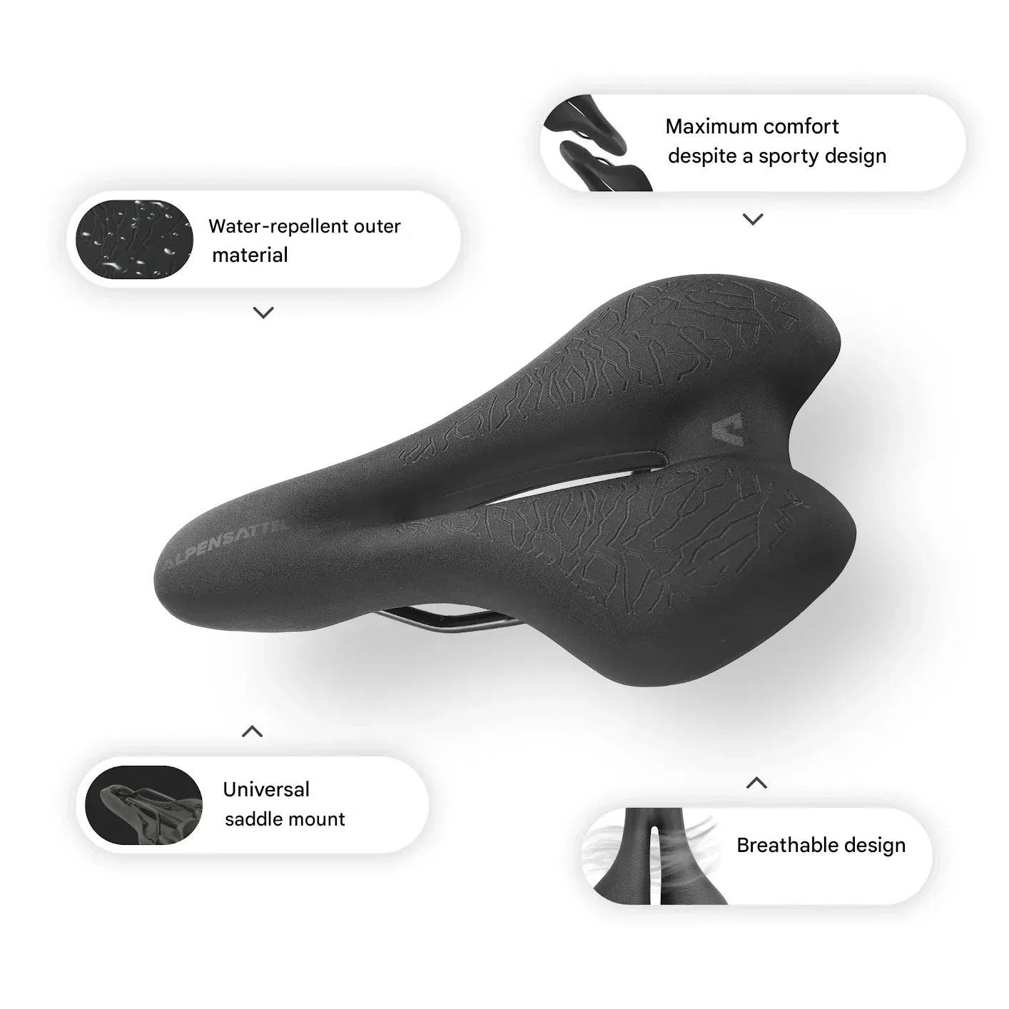 Memory Foam Bike Saddle For City Cycling