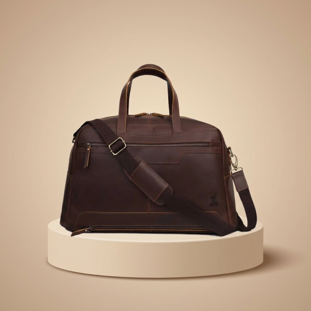 Buffalo Leather Duffle Bag | Large Weekend Travel Bag