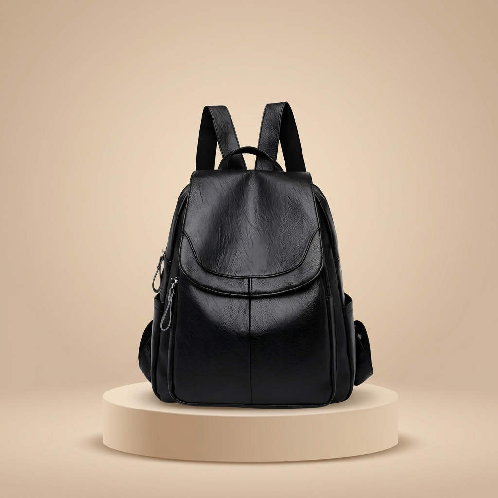 Anti-Theft Leather Backpack for Women | Secure Travel Bag