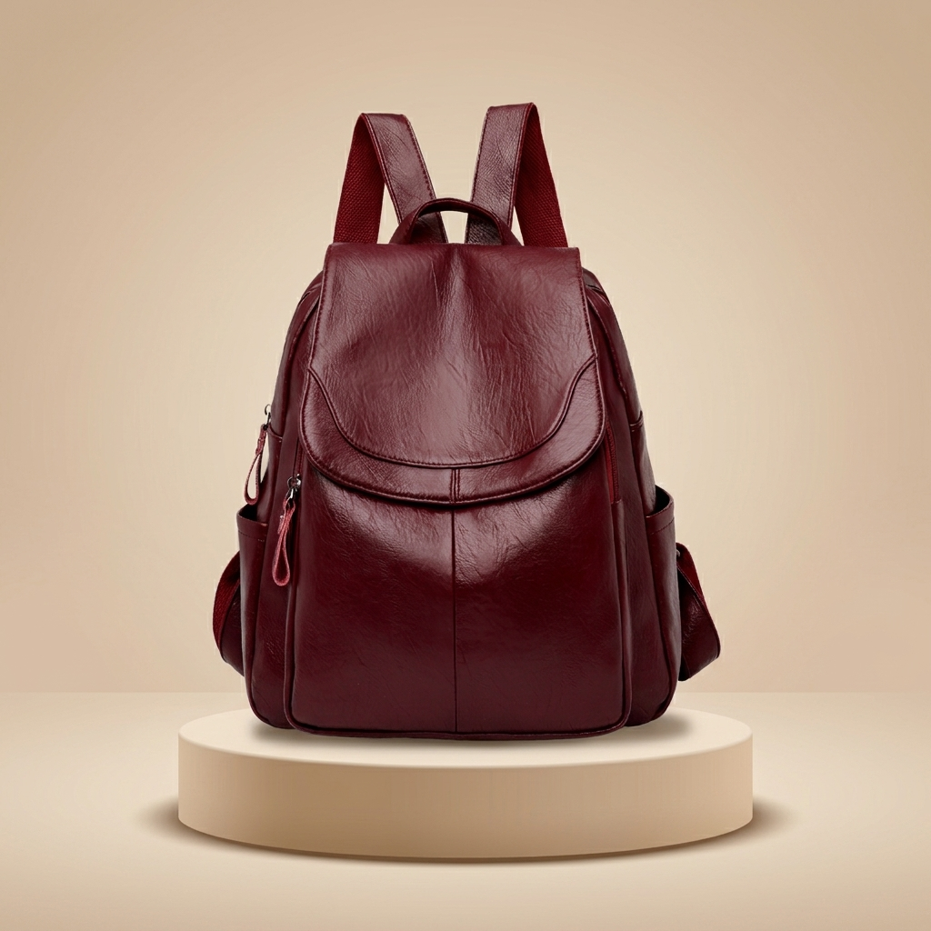 Anti-Theft Leather Backpack for Women | Secure Travel Bag
